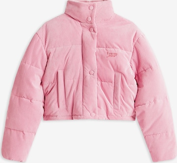 Tommy Jeans Välikausitakki värissä vaaleanpunainen: etupuoli