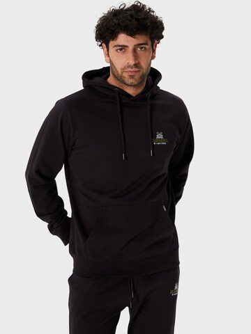Oldskull Sweatshirt 'Samurai' in Black: front