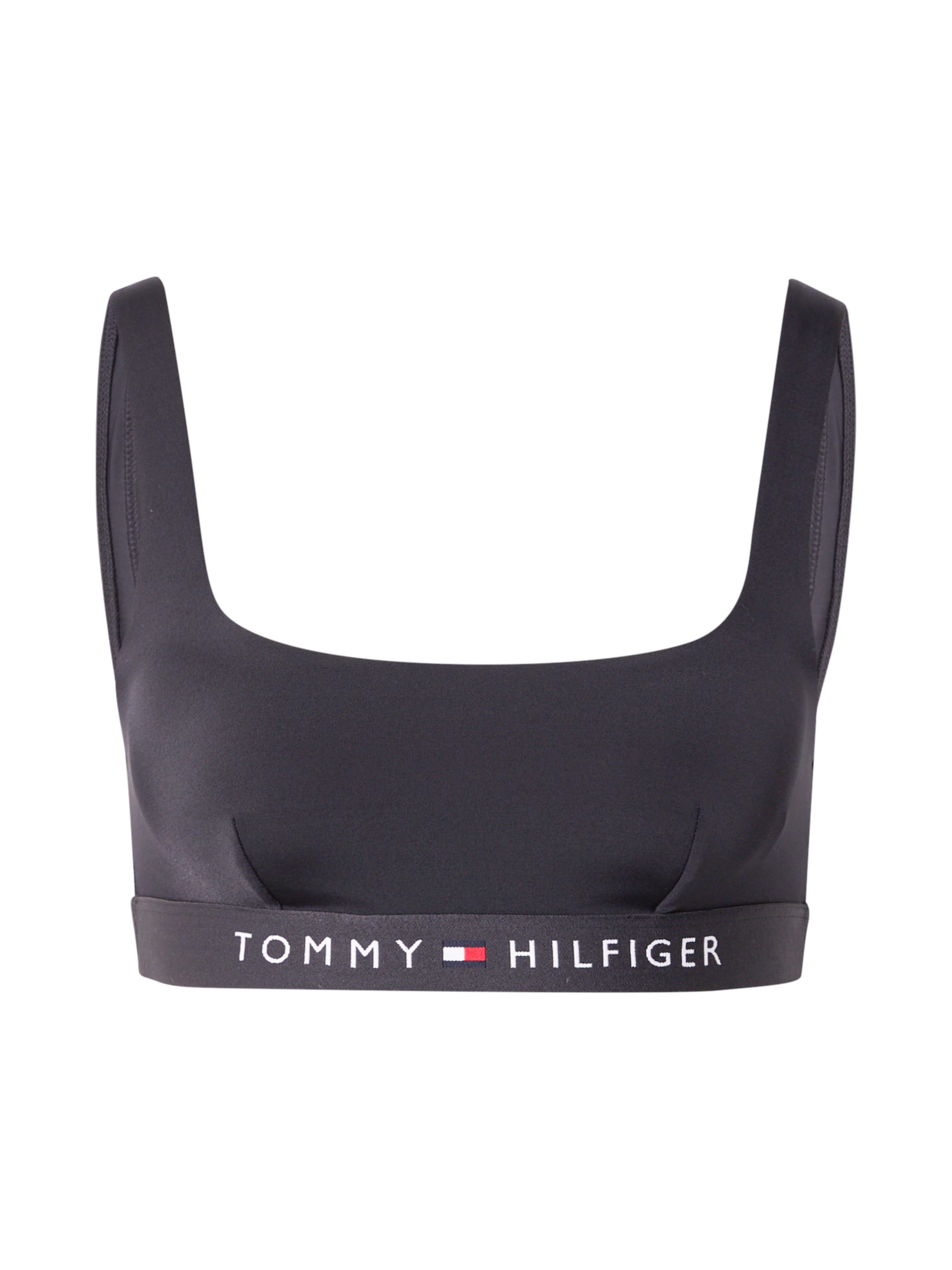 Tommy Hilfiger Underwear Бюстие Горнище на бански в черно: отпред