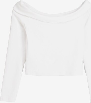 Bershka Majica | bela barva: sprednja stran
