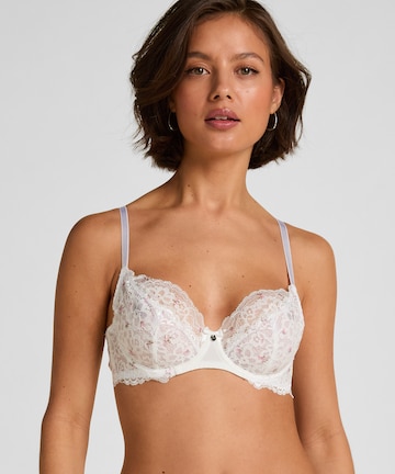 Hunkemöller BH 'Marine' in Weiß: Vorderseite