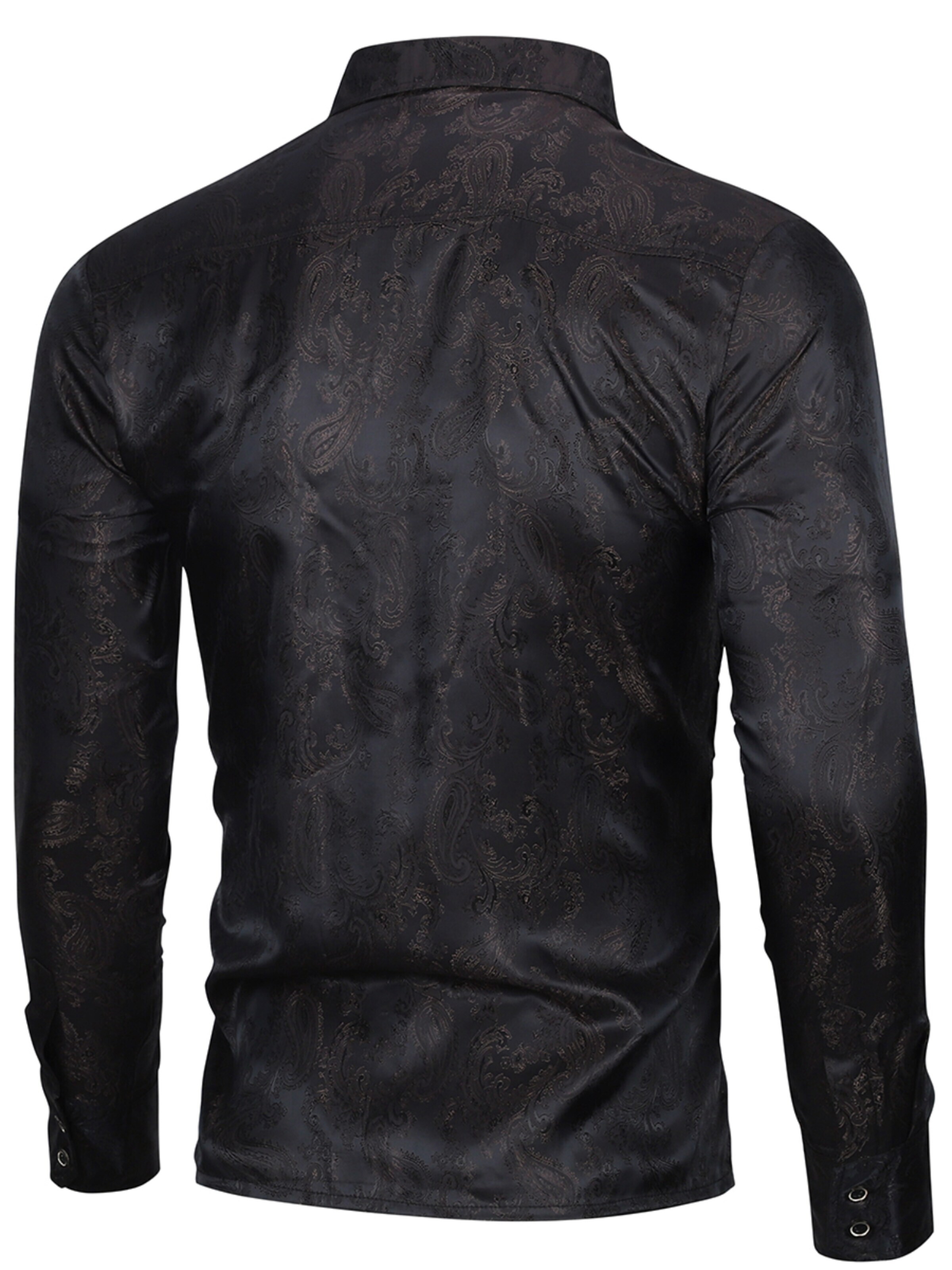YOUTHUP Comfort fit Button Up Shirt 'Stick' in Black