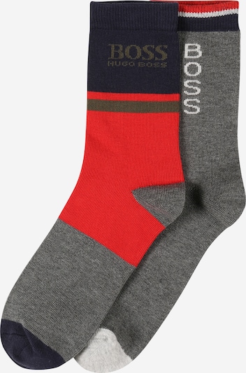 BOSS Kidswear Къси чорапи в нейви синьо / светлосиво / тъмносиво / червено, Преглед на продукта