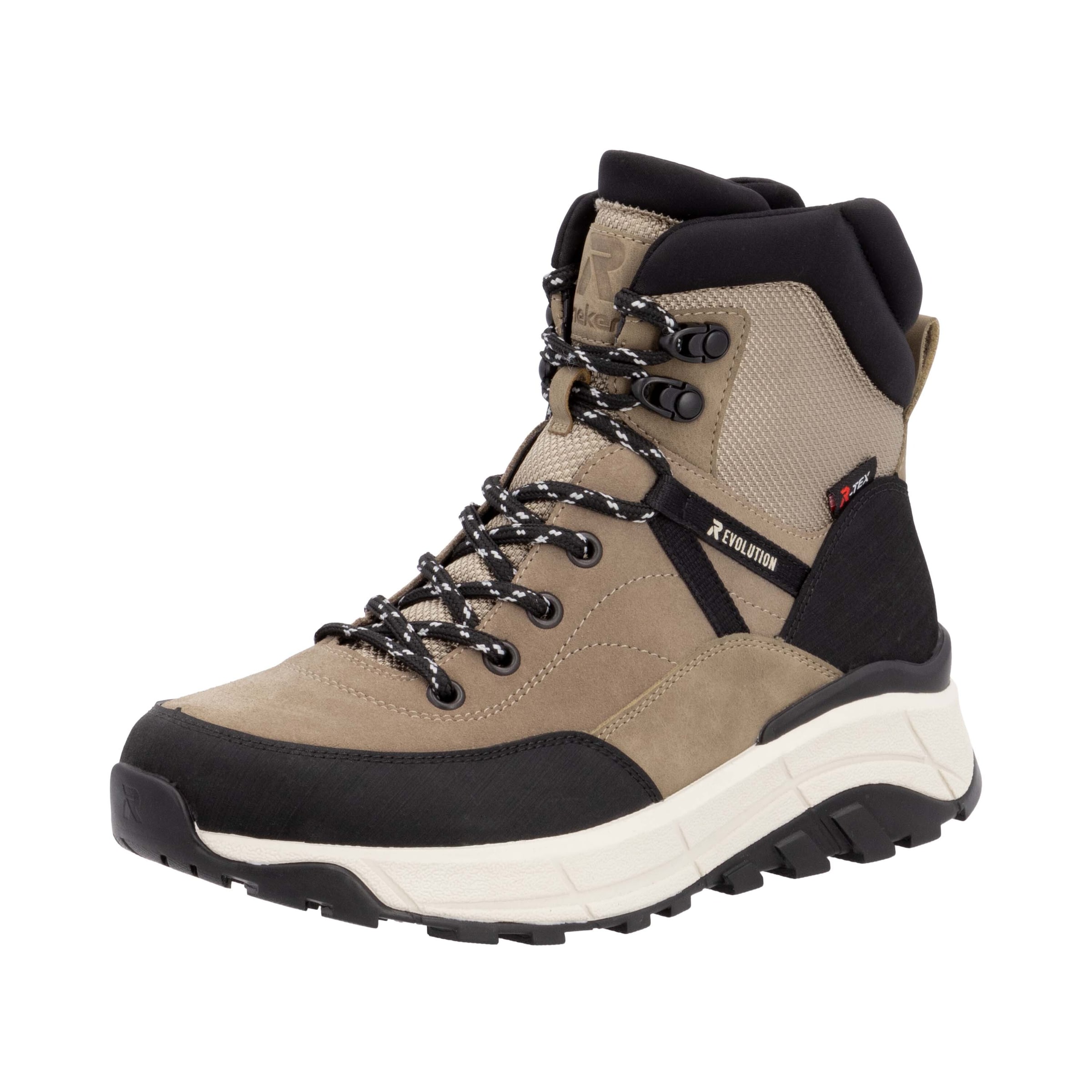 Rieker Sport Lace-Up Ankle Boots in Beige: front