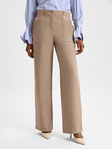 JOOP! Wide leg Trousers 'Pia' in Beige: front
