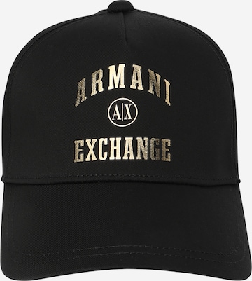 ARMANI EXCHANGE Czapka z daszkiem w kolorze czarny: przód