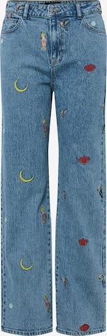 mėlyna PIECES Standartinis Džinsai 'PCJidi': priekis