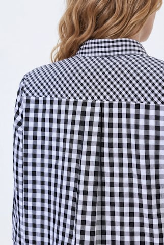 Ulla Popken Trachtenbluse in Schwarz