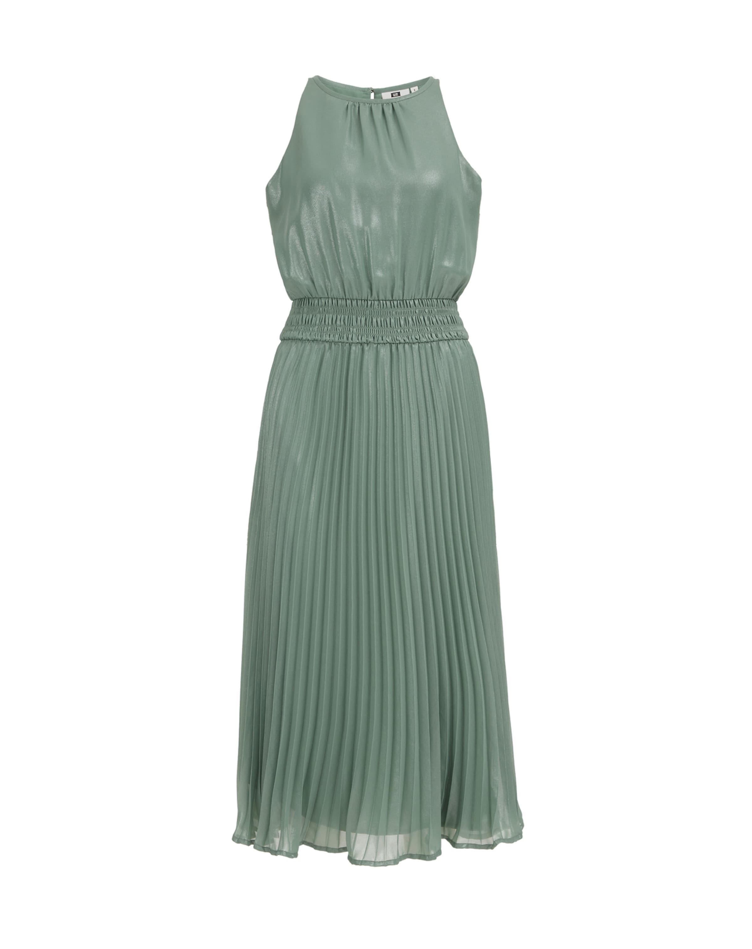 WE Fashion Рокля за коктейл в зелено: отпред