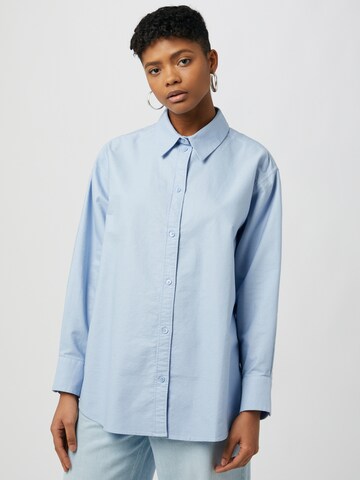 WEEKDAY Bluse 'Edyn Oxford' i blå: forside