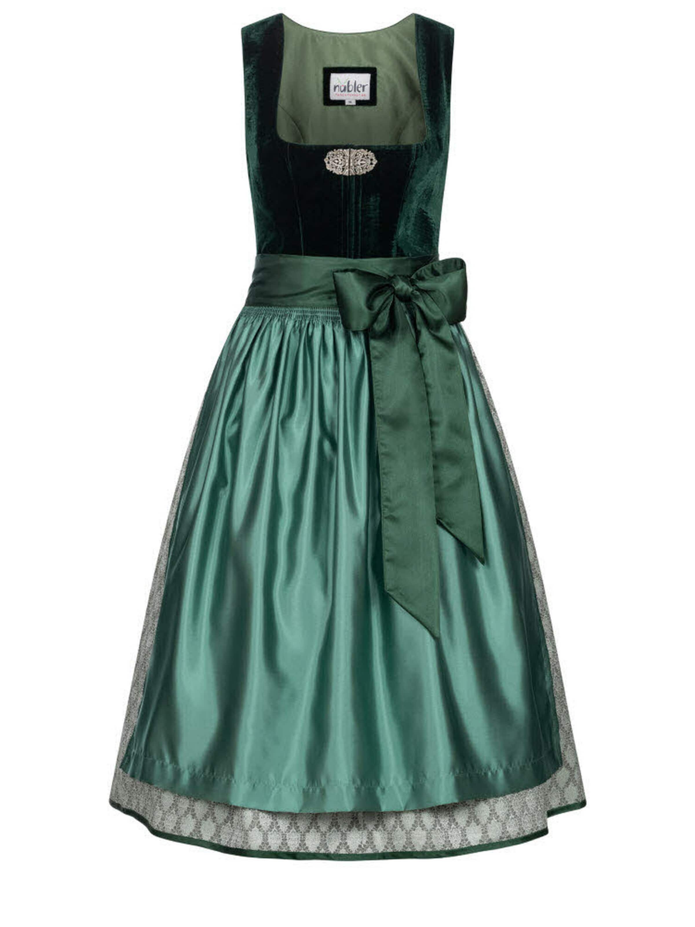 Trachtenhof Nübler Dirndl 'Dirndl midi Marlies' in Grün: Vorderseite