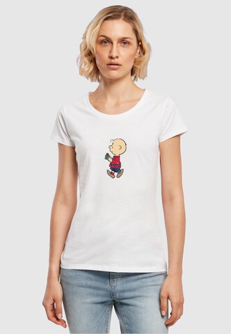 Merchcode T-Shirt 'Peanuts Charlies Small Surprise' in Weiß: predná strana