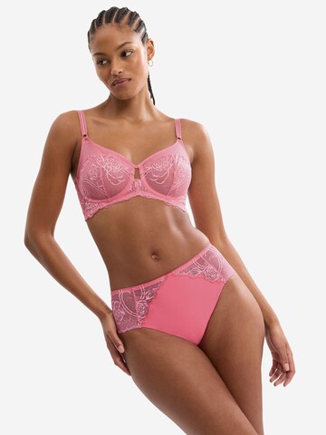 TRIUMPH T-shirt BH ' Wild Peony Florale ' in Roze