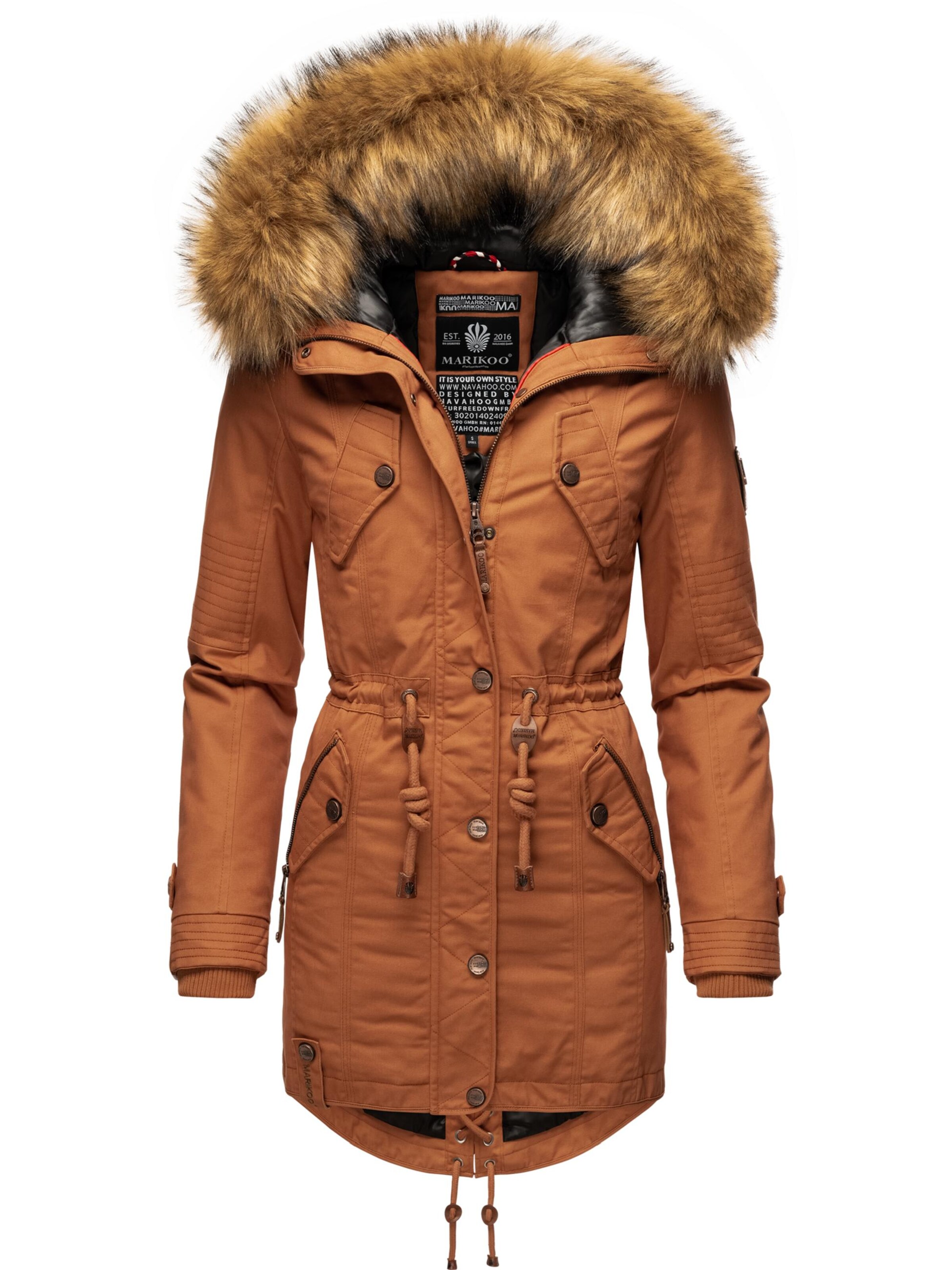 MARIKOO Winter parka 'La Viva' in Brown: front