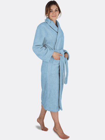 normani Long Bathrobe in Blue