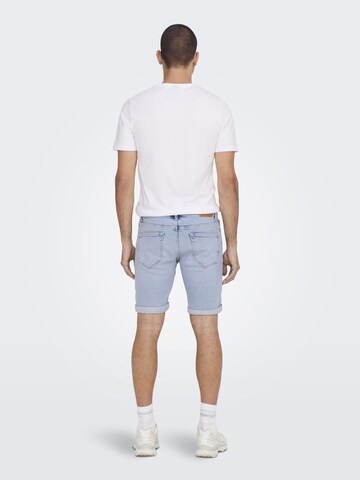 Coupe slim Jean 'ONSPly' Only & Sons en bleu