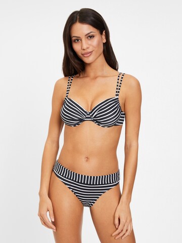 s.Oliver T-shirt Bikini Top 'Hill' in Black