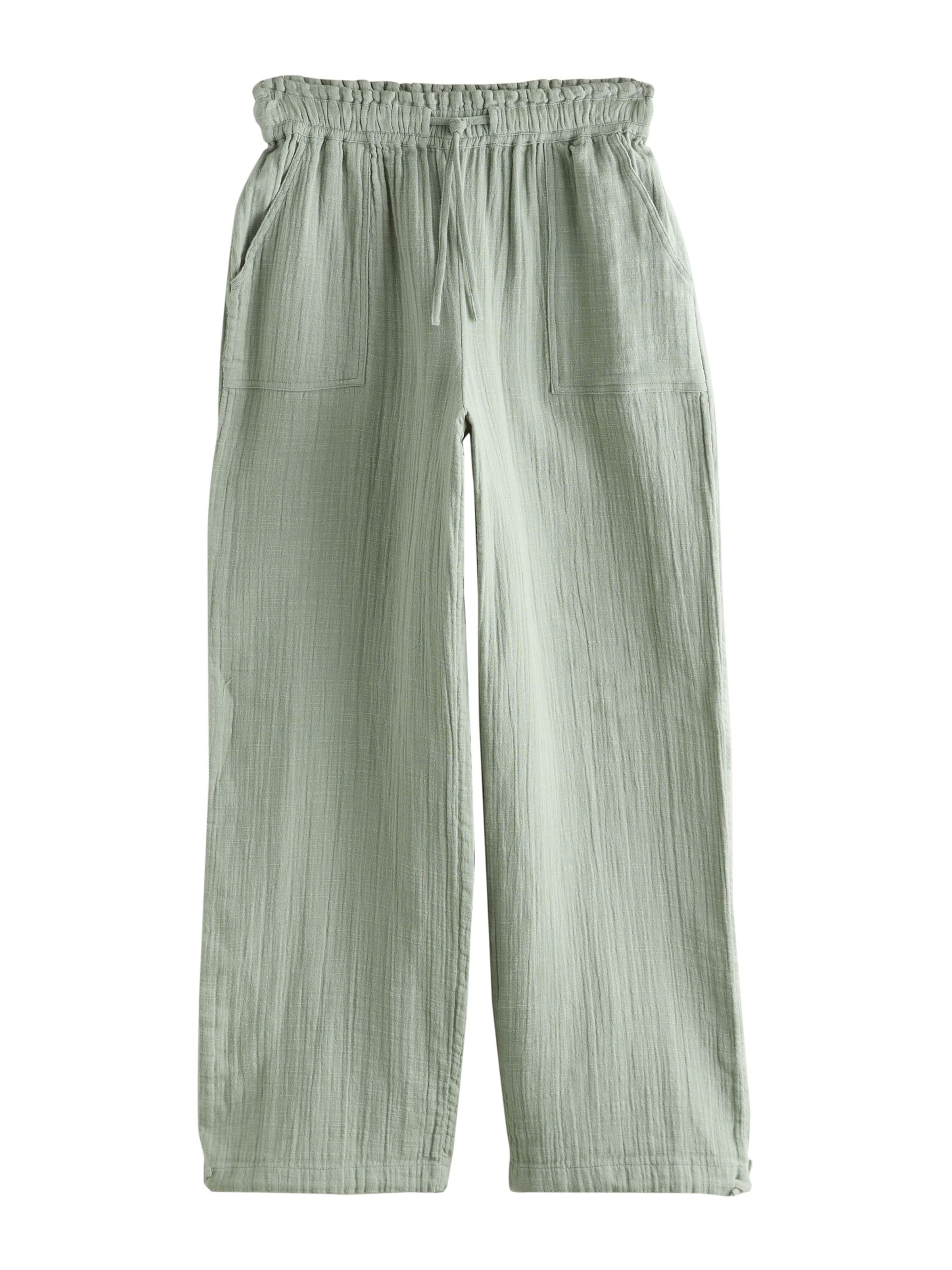 Next Wide leg Broek in Groen: voorkant