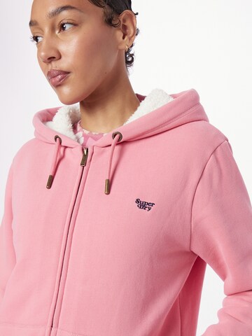 Superdry Sweat jacket in Pink
