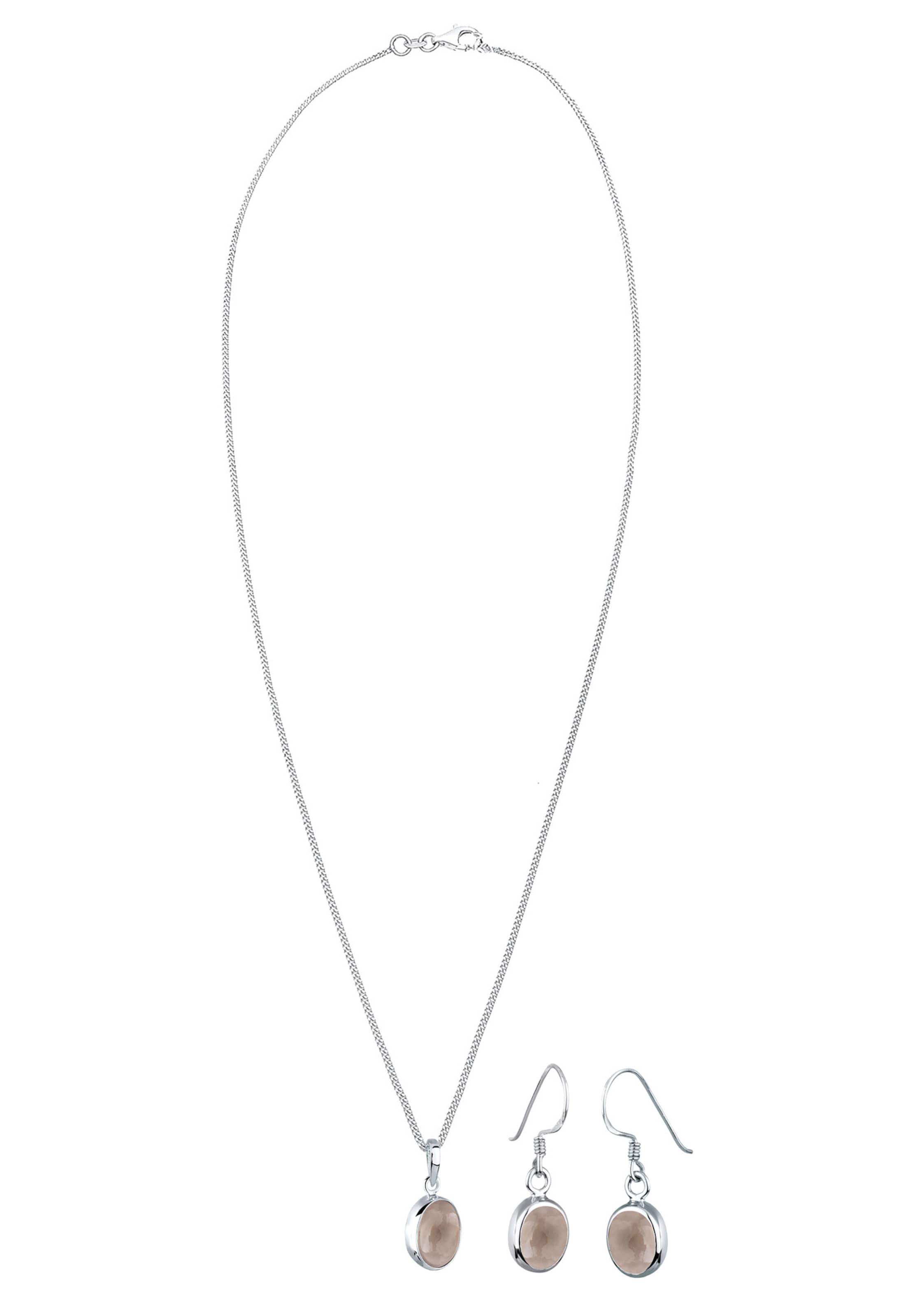 ELLI Sieraden set in Bruin: voorkant