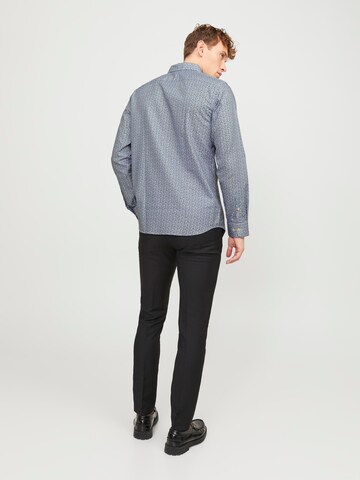 JACK & JONES Regular fit Button Up Shirt 'JPRABLANordic' in Blue