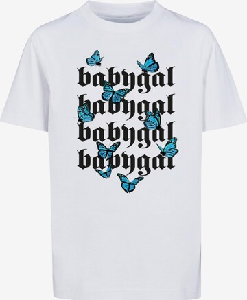 Mister Tee Shirt 'Babygal' in Wit: voorkant