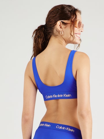 Calvin Klein Swimwear Bralette Bikini Top in Blue