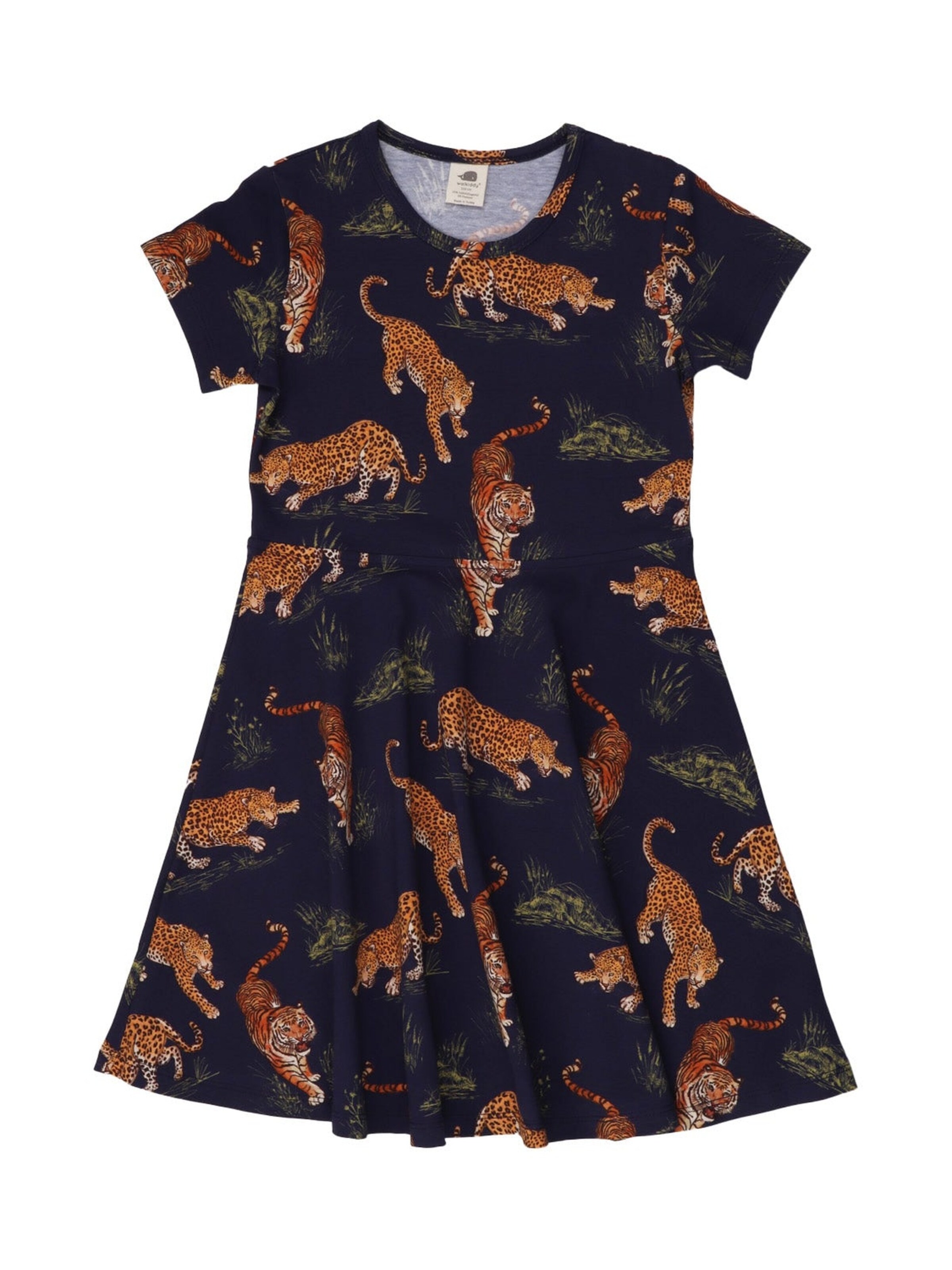 Walkiddy Kleid 'Tigers and Leopards'‌‌‌‌‌ in 104 in navy, Produktansicht