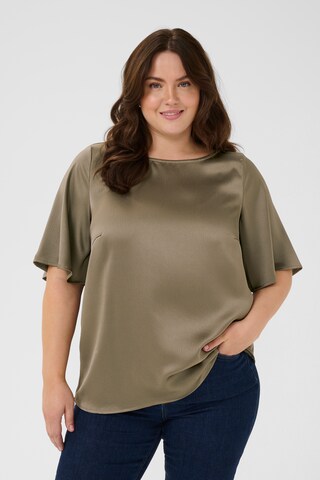 KAFFE CURVE Bluse 'KCdina' i beige