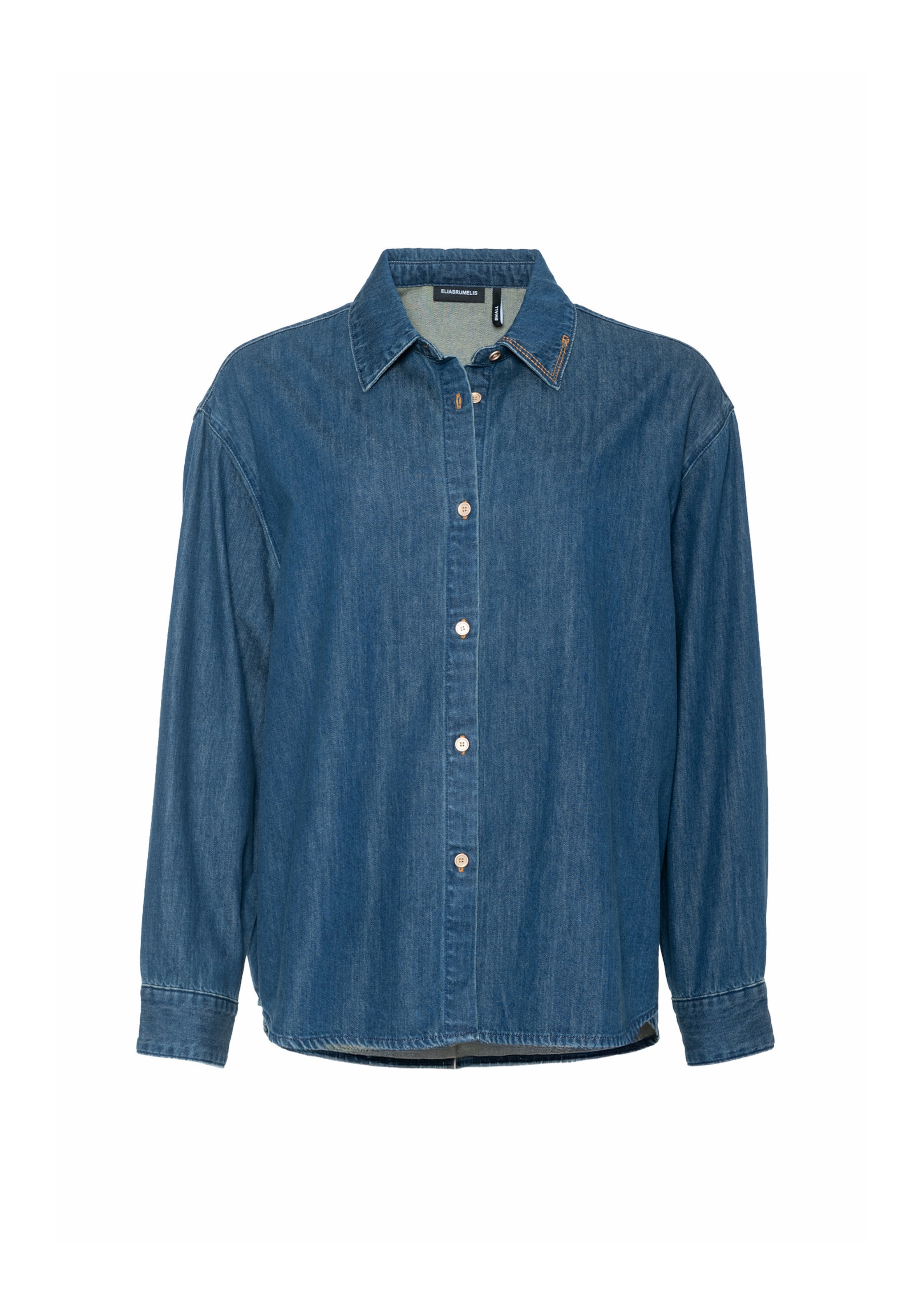 Elias Rumelis Bluse 'Nathy' in L in dunkelbeige / blue denim / cognac, Produktansicht