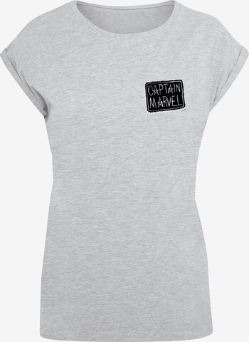 ABSOLUTE CULT Shirt 'Captain Marvel' in Grey: front
