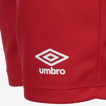 UMBRO Regular Workout Pants 'Club II' in Red