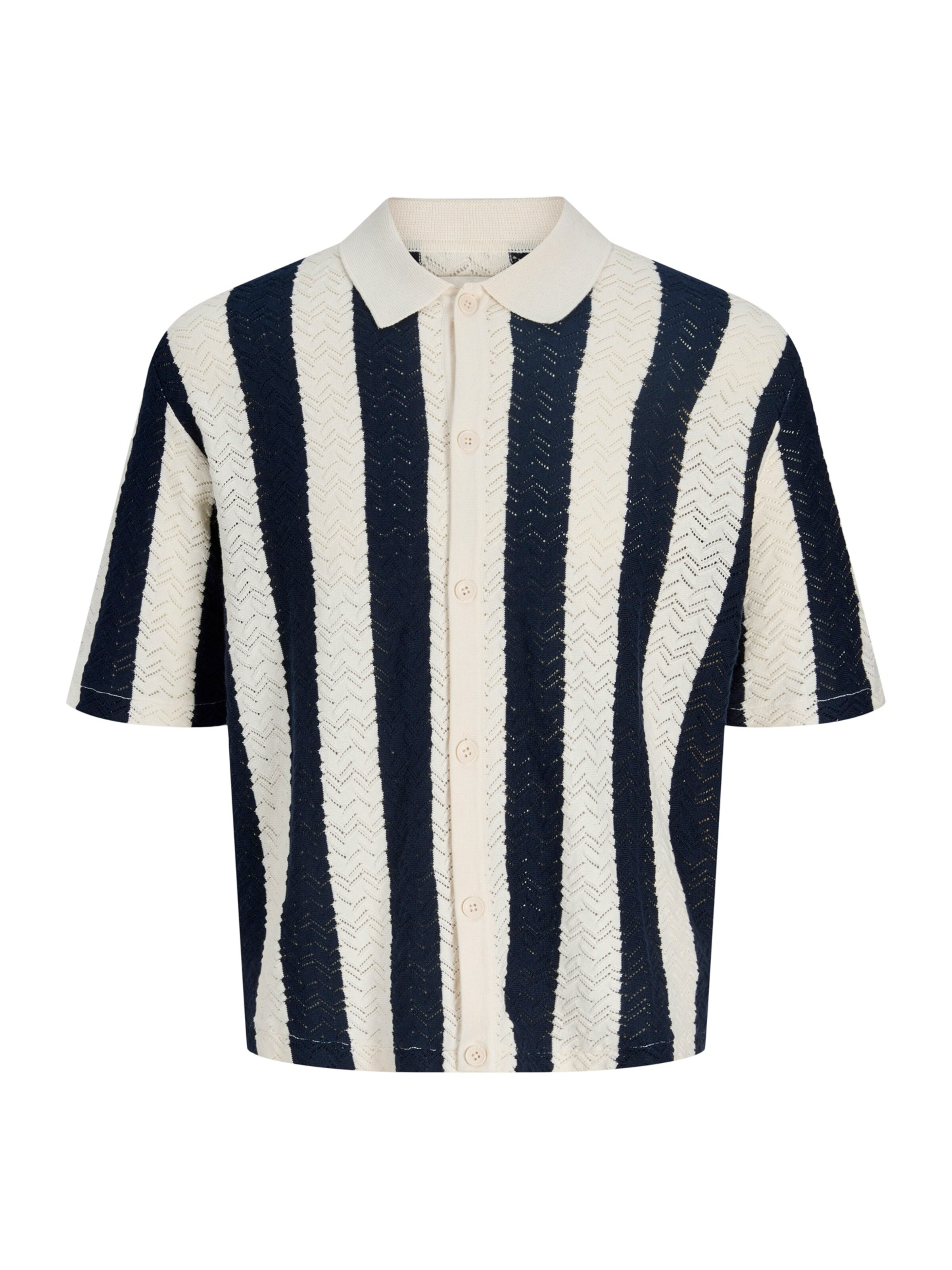 JACK & JONES Button Up Shirt 'JORTYLER' in Cream / Dark blue, Item view