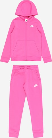 Nike Sportswear Regular Jogginganzug in Pink: predná strana