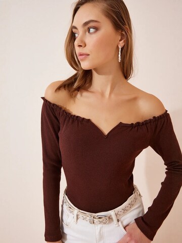 T-shirt Happiness İstanbul en marron