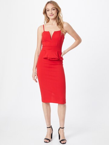 WAL G.Večernja haljina 'KATHY PEPLUM' - crvena boja: prednji dio