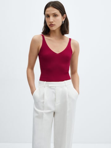 MANGO Knitted Top 'GYMNASTI' in Red