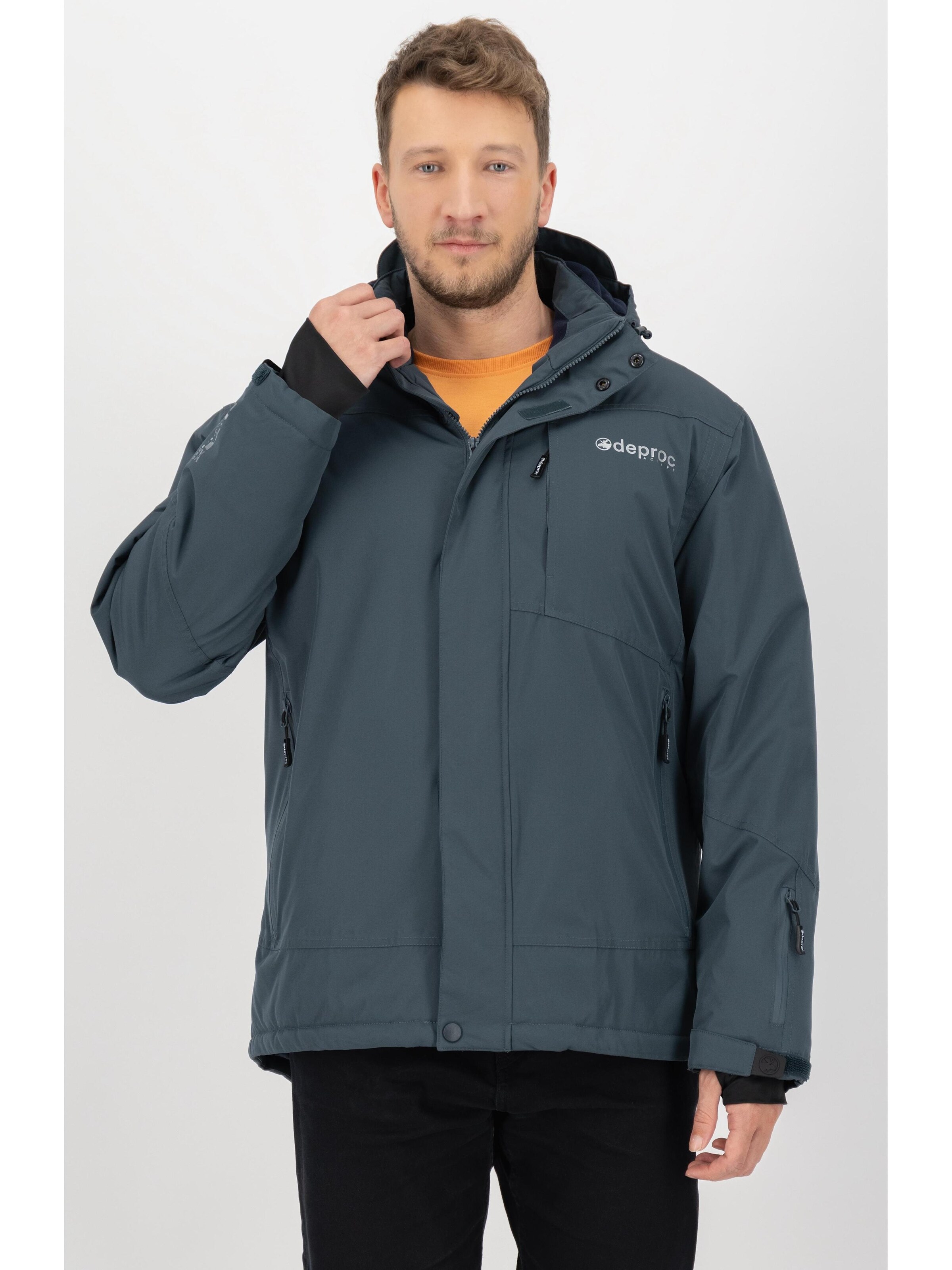 deproc Winter Jacket 'MNTRL MEN' in Grey: front