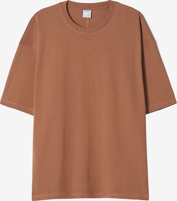 Bershka Koszulka w kolorze brązowy: przód