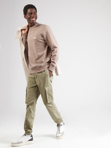 Calvin Klein Jeans Tapered Cargobroek in Grijs