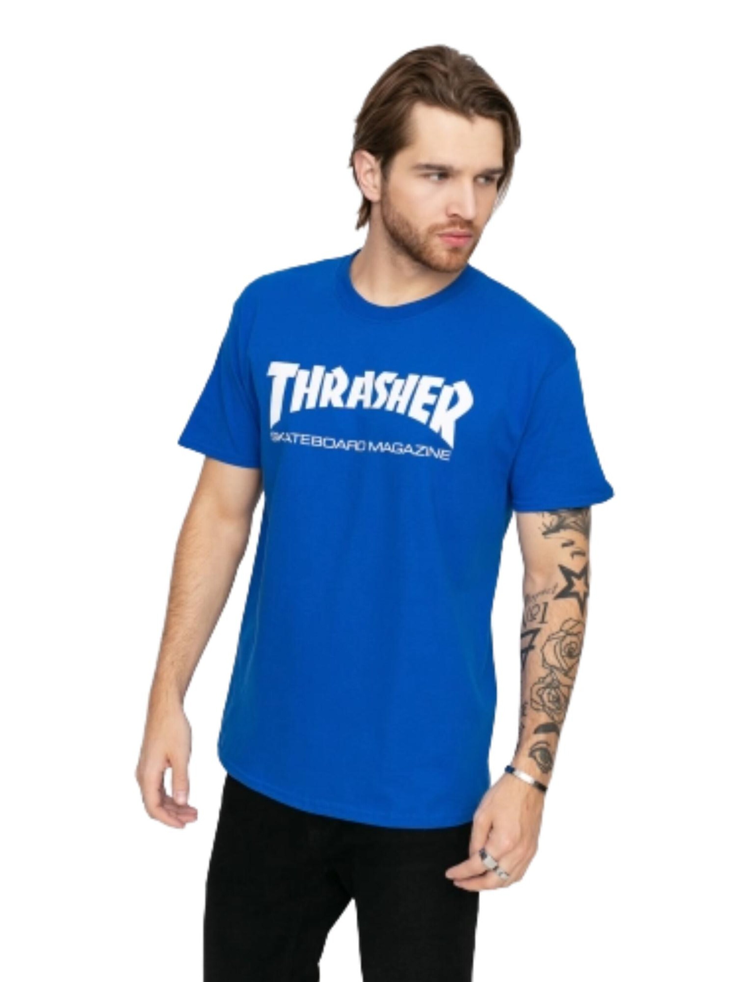 THRASHER Shirt 'SKATE MAG' in Blauw