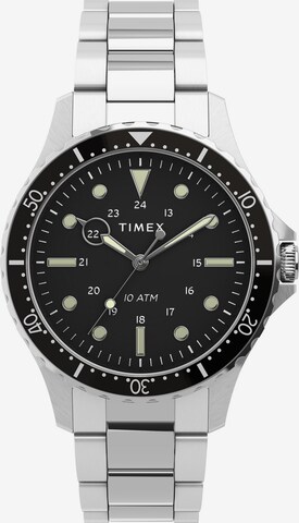 TIMEX Analogt ur 'Navi Military' i sølv: forside