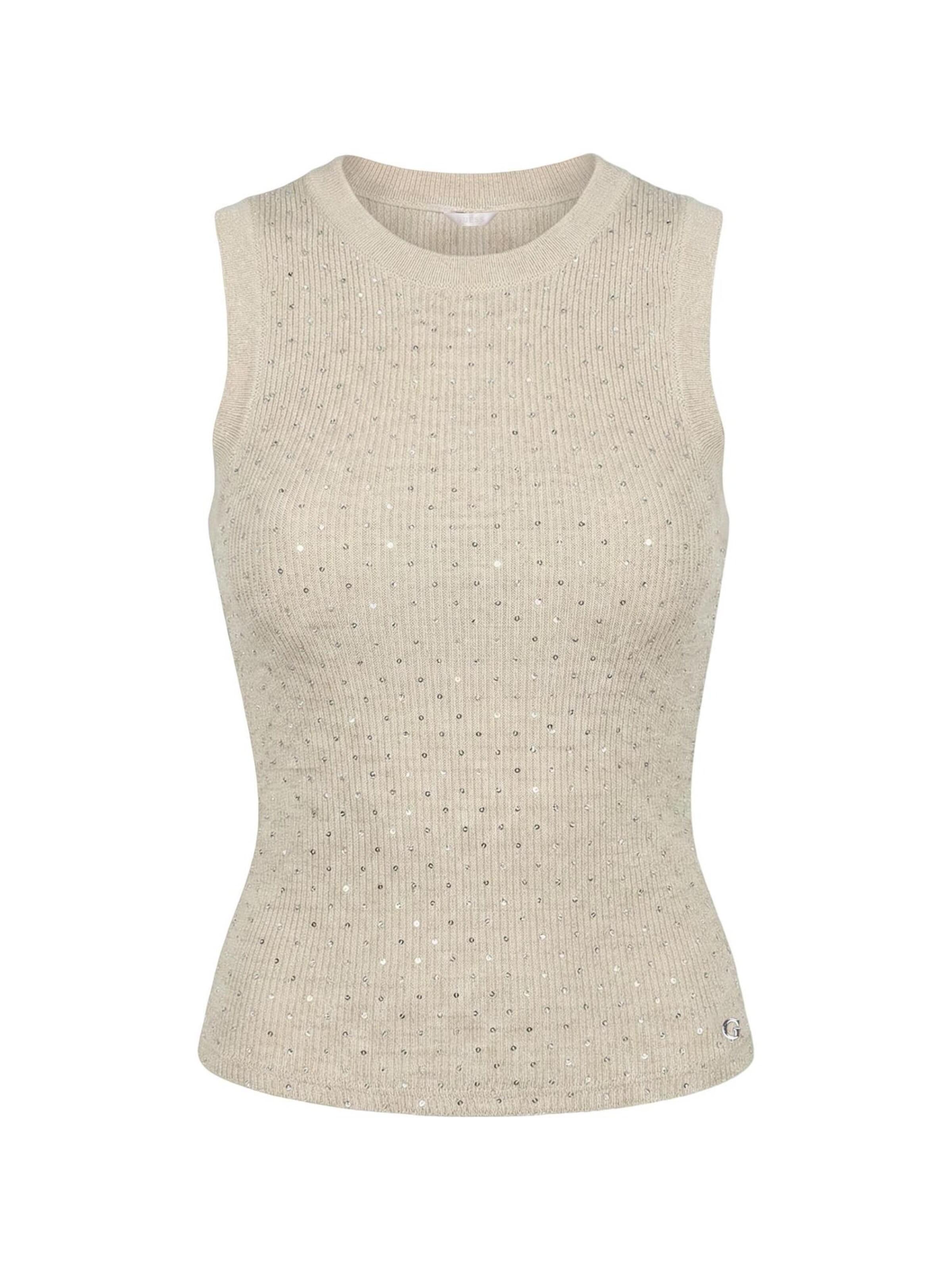 Top 'SL FRANCINE SMOCK HOTFIX TOP W6GP14 K2940' in S GUESS di colore beige, Visualizzazione prodotti