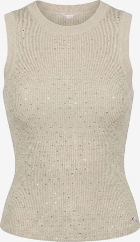 Top 'SL FRANCINE SMOCK HOTFIX TOP W6GP14 K2940' di GUESS in beige: frontale