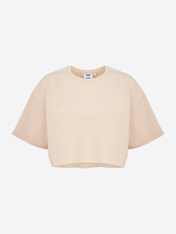 ABOUT YOU x VIAM Studio T-shirt 'ADDISON' i beige: framsida