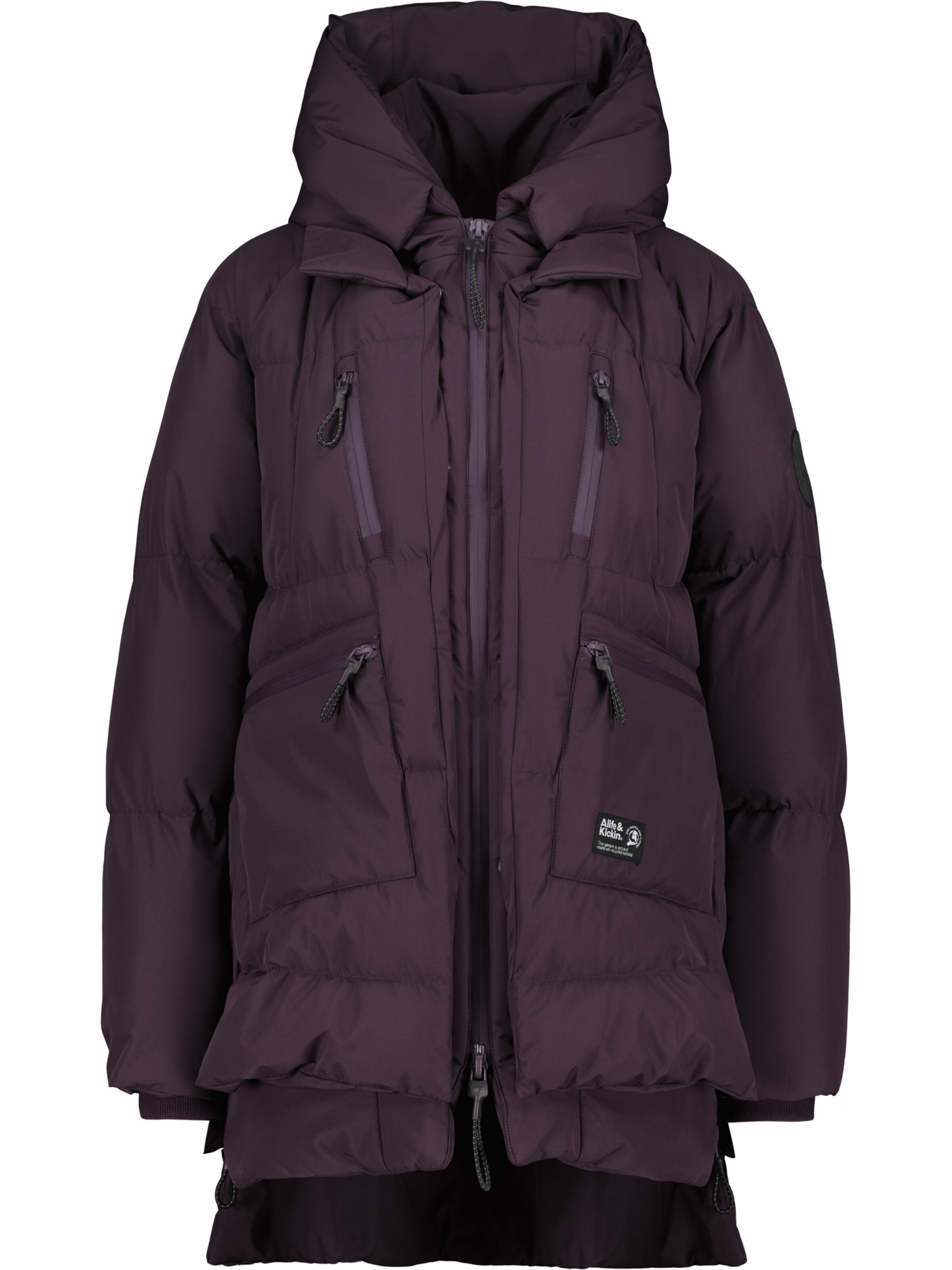 Alife and Kickin Winterjas 'Rachel' in Lila: voorkant