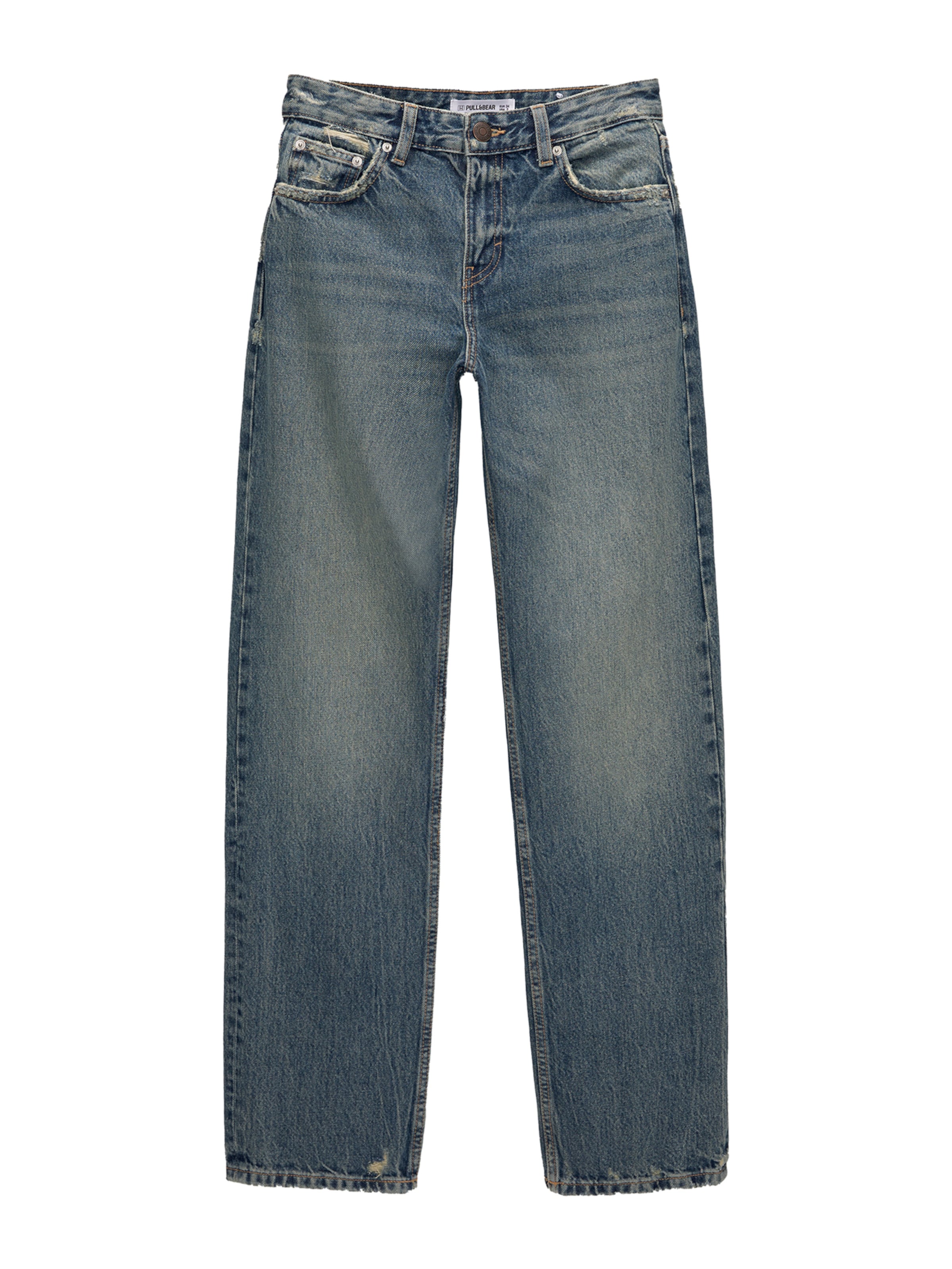Pull&Bear Regular Jeans in Blue: front