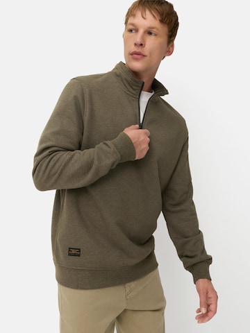CAMEL ACTIVE Sweatshirt mit Troyerkragen in Grün