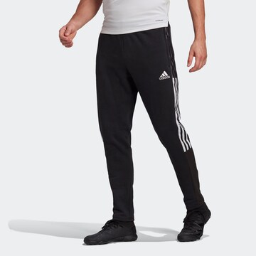 ADIDAS SPORTSWEAR Tapered Παντελόνι φόρμας 'Tiro 21 Sweat' σε μαύρο: μπροστά