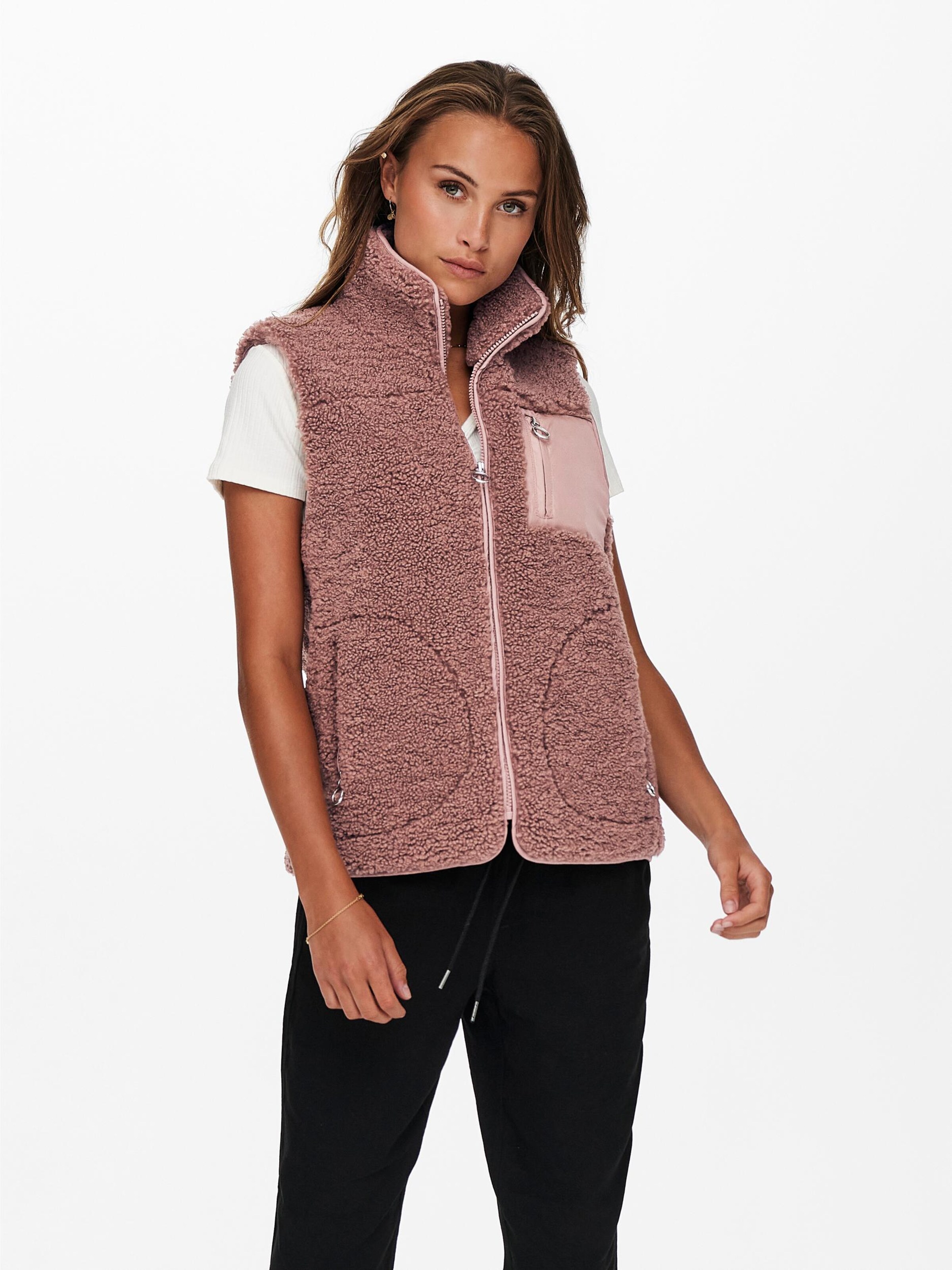 Frauen Jacken ONLY Weste 'Ellen' in Pink - KG33204 Frauen Jacken ONLY Weste 'Ellen' in Pink - KG33204